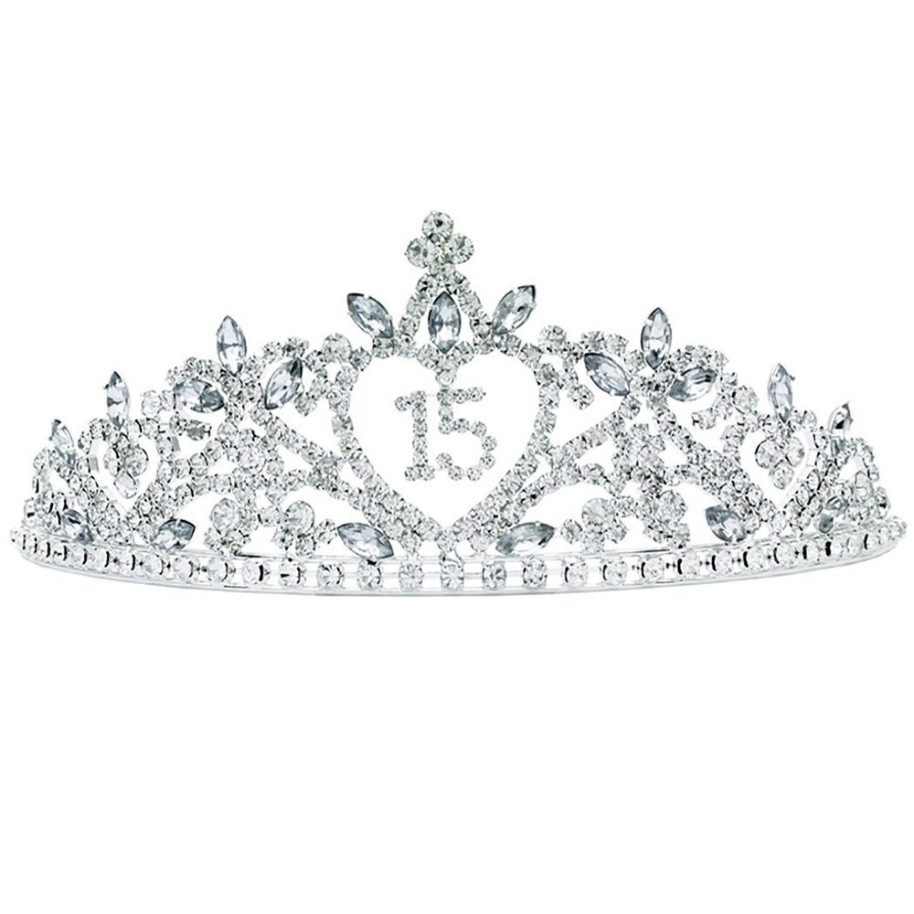 5665 Rhinestone Crystal Birthday Tiara Crown Quinceanera